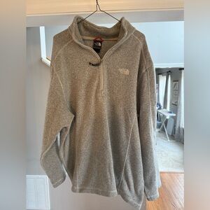 Men's The‎ North Face Heather Grey Half-Zip Fleece Jacket Sz XL Gordon Lyons